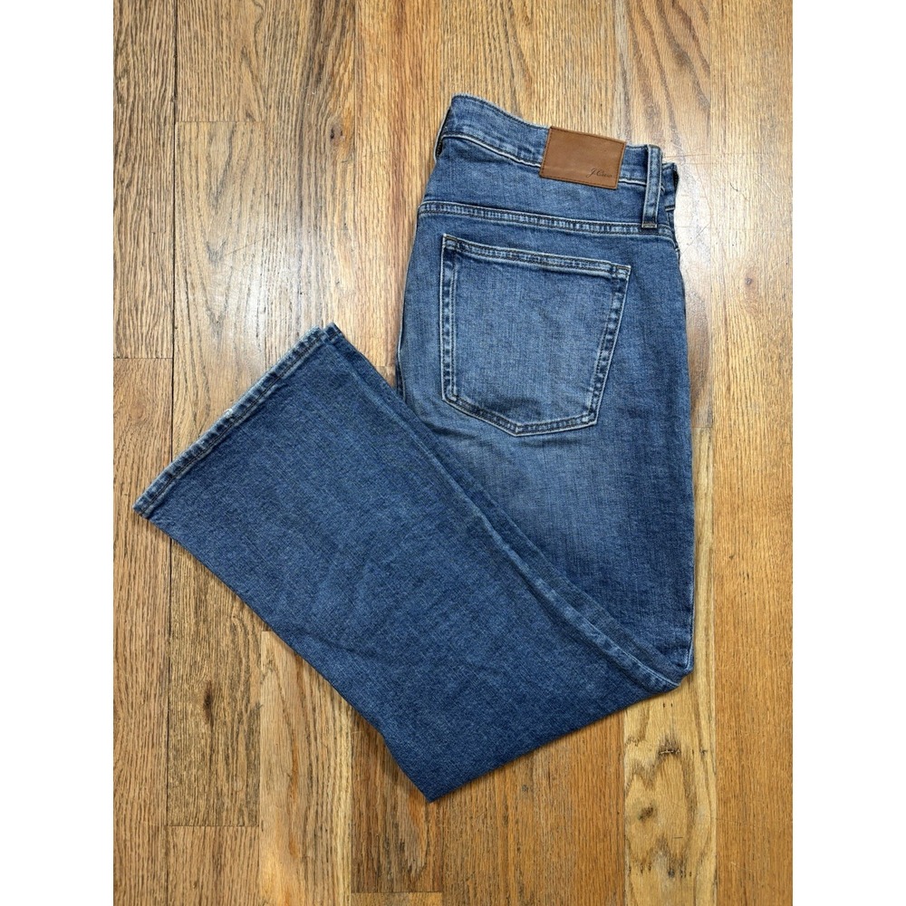 J.‎ Crew Women's Sz 32 Billie Demi Boot Crop Denim Blue Jeans High Rise